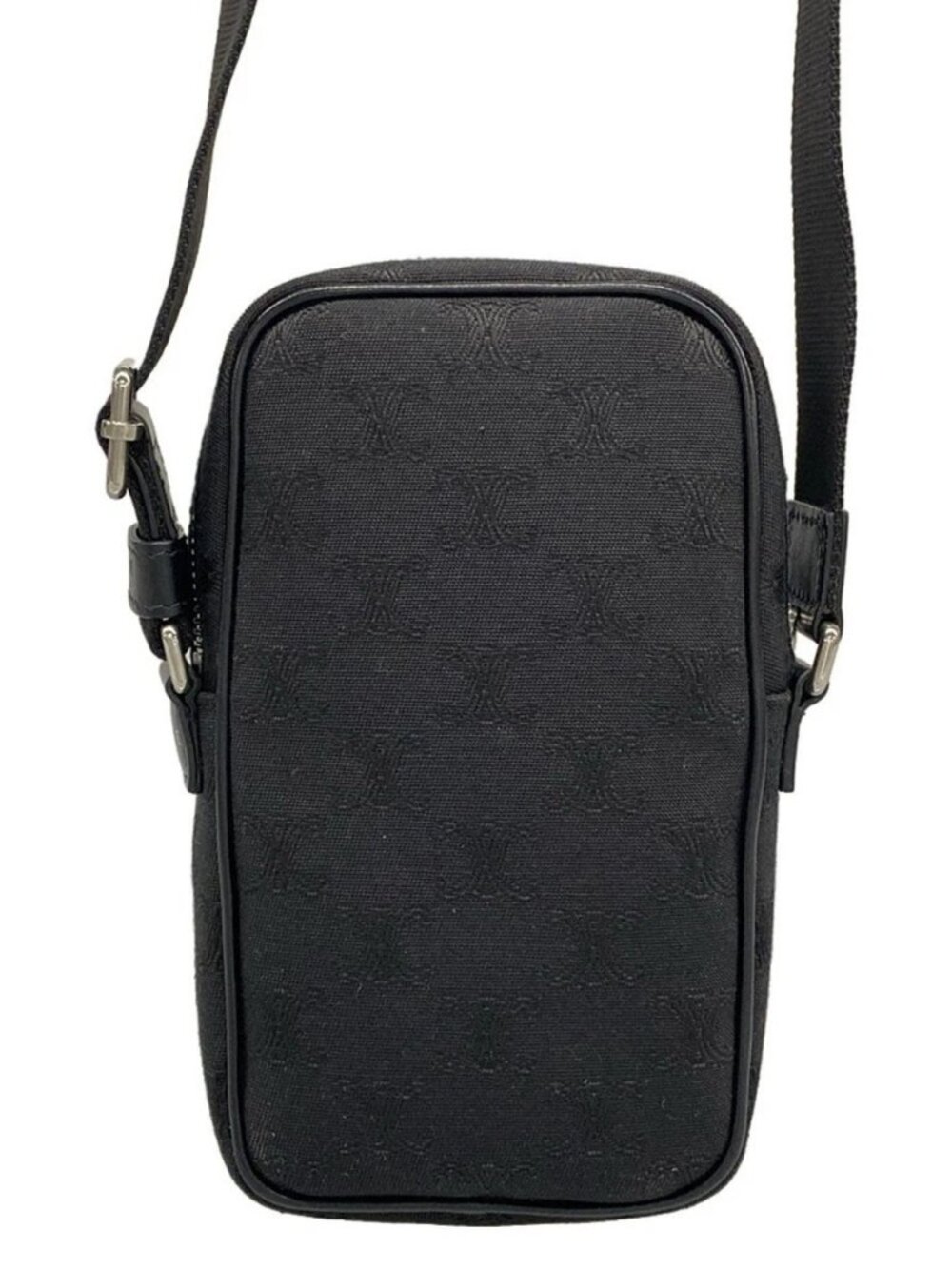 CELINE Mini Pocket Messenger Bag 192512CEC.38SI Black Triomphe Jacquard - Picture 2 of 15